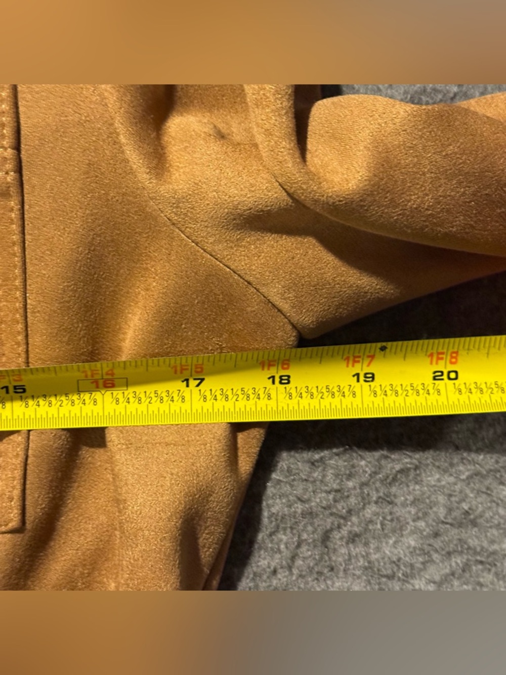 WHBM Faux Suede Shirt Dress Womens 6 tan button front western long at knee $180 - Picture 13 of 14
